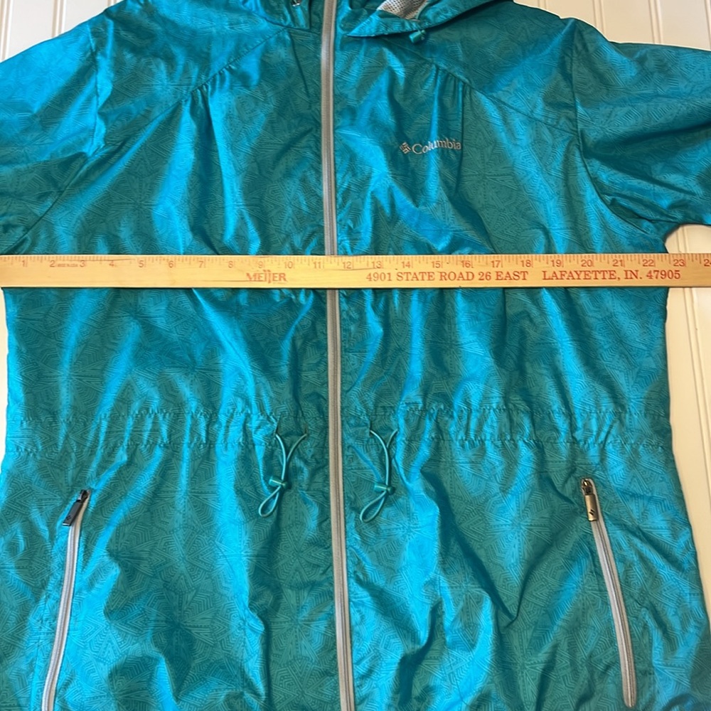 Columbia Teal Patterned Jacket With Drawstrings F… - image 5